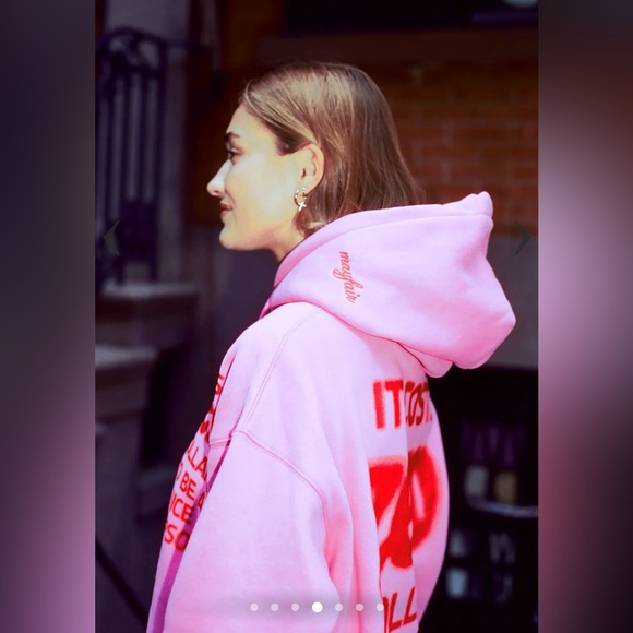 The Mayfair Group It Costs $0 Hoodie and Sweats in Pink - Picture 7 of 16